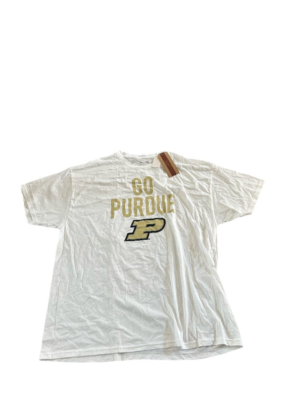 NWT Purdue Boilermakers The Victory Go Pudue White Slogan T-Shirt